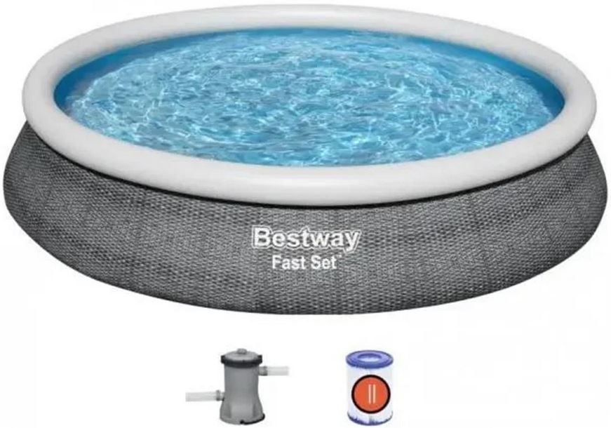Bestway Pool mit Filterpumpe, 4,57m x 84cm für 69,98€ (statt 84€)