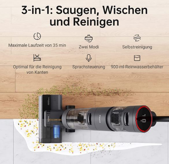 Dreame H12 Kabelloser Nass & Trockensauger für 279,99€ (statt 377€)