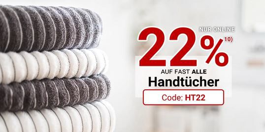 Zurbrüggen: 22% Rabatt auf fast alle Handtücher   z.B. Vossen Set für 37€ (statt 46€)