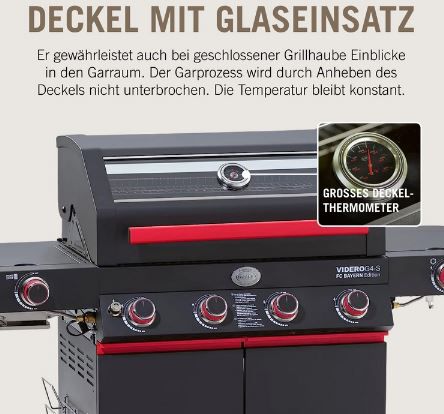 RÖSLE BBQ Station VIDERO G4 S Vario+ FC Bayern Edition für 680€ (statt 799€)