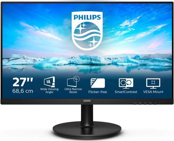Philips 271V8L 27 Zoll FHD Monitor mit 75Hz für  99,90€ (statt 111€)