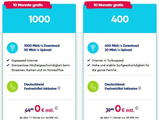 PYÜR Internet + Telefon   10 Monate Gratis, erst ab dem 11. Monat zahlen