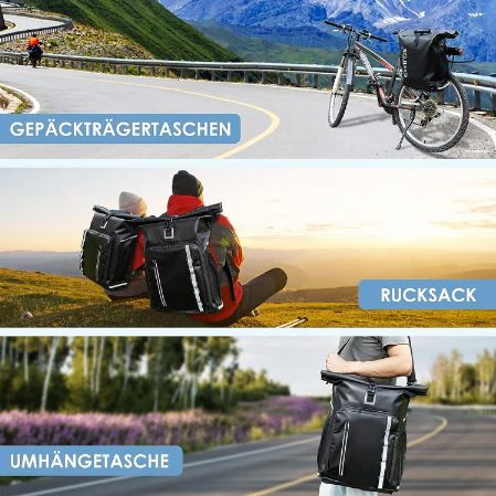 Elviros 3 in 1 Universalrucksack und Fahrradtasche, 20 33 Liter für 14,99€ (statt 40€)