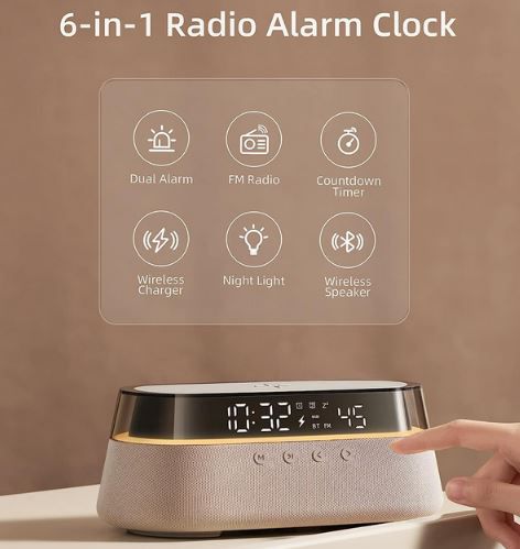 EZVALO Radiowecker mit QI Ladefunktion für 23€ (statt 33€)