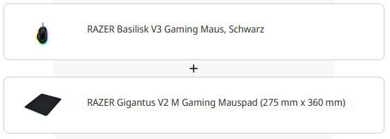 RAZER Basilisk V3 Maus + Gigantus V2 M Mauspad für 59€ (statt 67€)