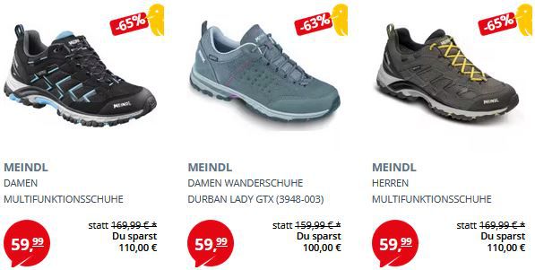 Picksport: Meindl Wander  und Multifunktionsschuh Sale ab je 59,99€   Restgrößen