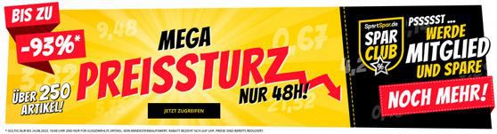 SportSpar Preissturz Sale + 5€ Extra Rabatt   z.B. 3er Paar SportSpar Füßlinge ab 0,99€