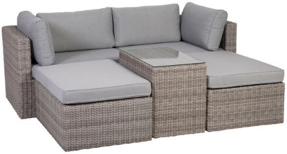 Greemotion Lounge Set Palma mit Hocker + Tisch für 535,54€ (statt 616€)