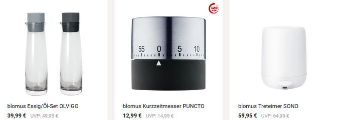 Zurbrüggen: 25% Rabatt auf Blomus Artikel   z.B. 2er Windlicht für 21€ (statt 25€)