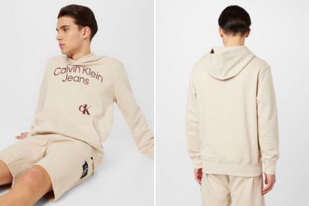 Calvin Klein Jeans Curved Stacked Logo Hoodie für 34,95€ (statt 70€)