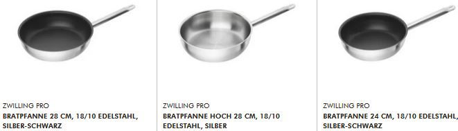 Zwilling Pfannen Sale + 15% Extra   z.B. Twin Classic Schmorpfanne für 42,46€ (statt 56€)