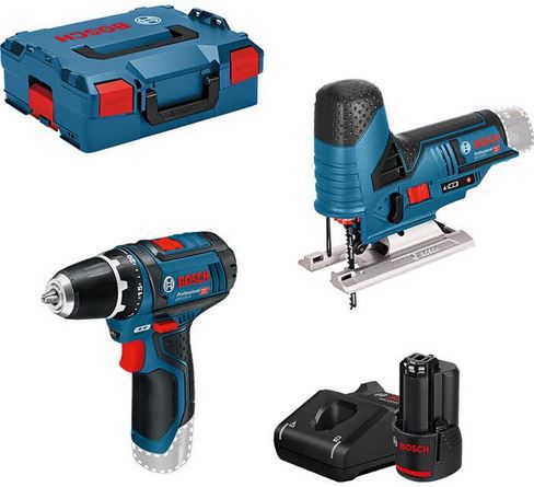 Bosch GSR/GST Akku Bohrschrauber & Stichsäge Set für 219,99€ (statt 271€)