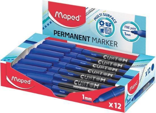 12er Pack Maped Custom Permanentmarker, feine Spitze für 4€ (statt 10€)