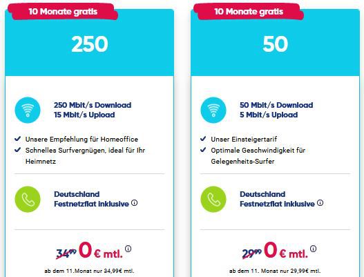 PYÜR Internet + Telefon   10 Monate Gratis, erst ab dem 11. Monat zahlen