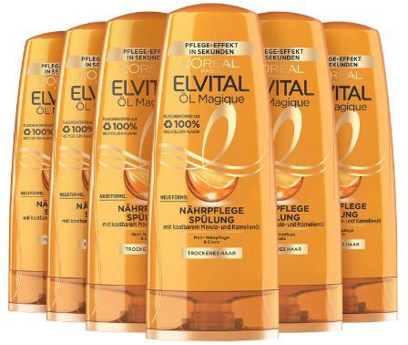 6er Pack LOréal Paris Elvital Öl Magique Spülung, 250ml ab 12,55€ (statt 17€)