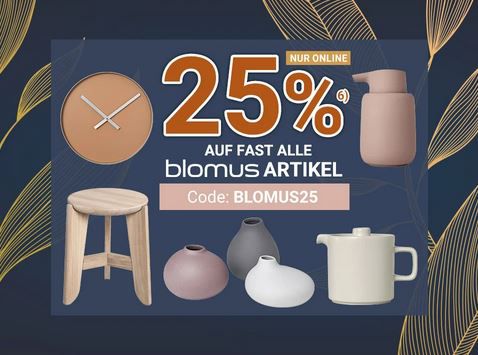 Zurbrüggen: 25% Rabatt auf Blomus Artikel   z.B. 2er Windlicht für 21€ (statt 25€)