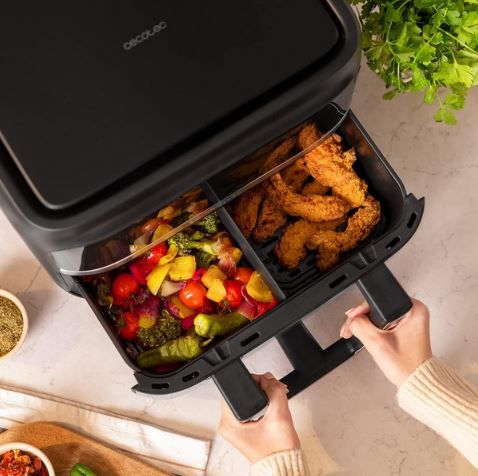 🍕Cecotec Cecofry Dual 9000 Heißluftfritteuse mit 9L für 84,90€ (statt 99€)