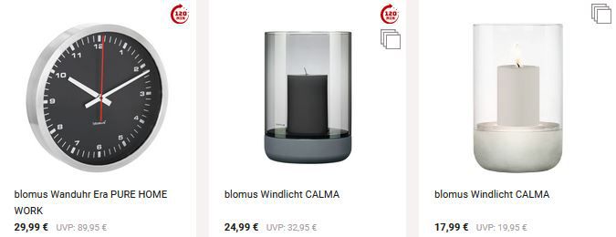 Zurbrüggen: 25% Rabatt auf Blomus Artikel   z.B. 2er Windlicht für 21€ (statt 25€)