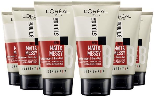 6 x LOreal Paris Studio Line Haargel mit Mattefekt, 150ml ab 14,35€ (statt 18€)