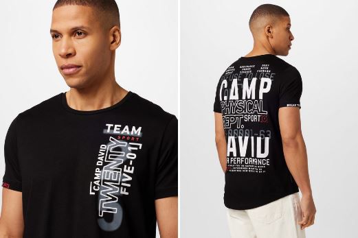 Camp David T Shirt in Schwarz für 39,90€ (statt 50€)