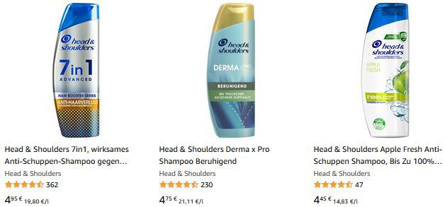 Head & Shoulders 3 für 2 Aktion mit Bestpreisen auf Shampoo & Spülung