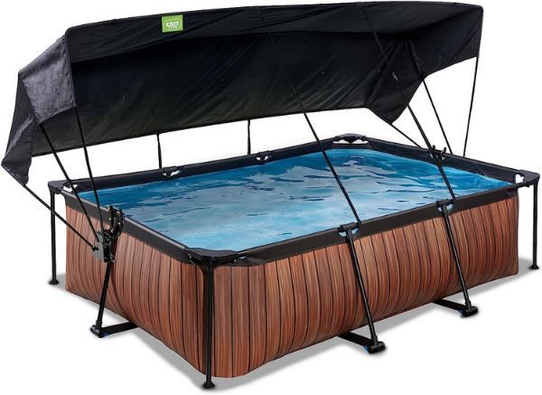 EXIT Toys Wood Pool mit Sonnensegel, 220x150x65cm für 179€ (statt 249€)