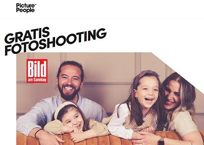 Mit Bild kostenloses Fotoshooting bei PicturePeople sichern