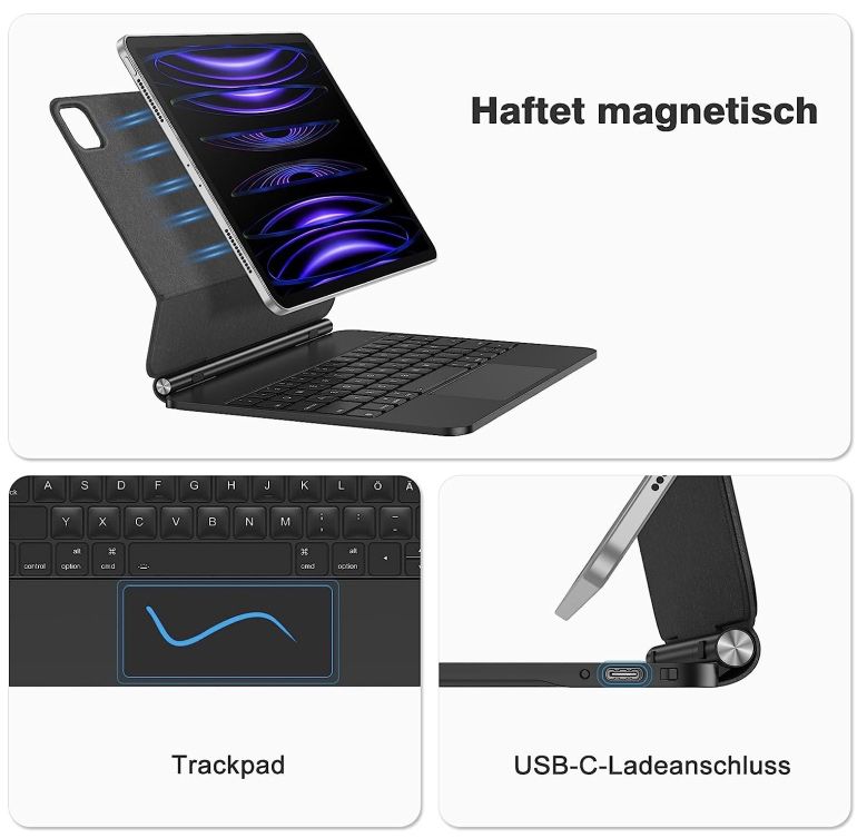 TECURS Tastatur Hülle für iPad Pro & Air für 59,99€ (statt 100€)