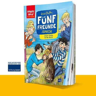 Neues Spendenbuch bei McDonalds: Fünf Freunde junior