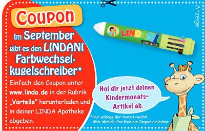 Linda Apotheken: LINDANI Farbwechselkugelschreiber für Kinder GRATIS