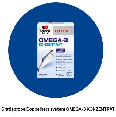 Doppelherz system OMEGA 3 KONZENTRAT Probe gratis erhalten