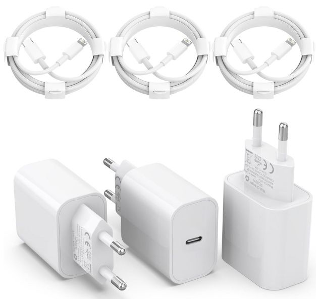 3x Gejin USB C Ladegerät mit Lightning Kabel, 25W für 10,49€ (statt 20€)