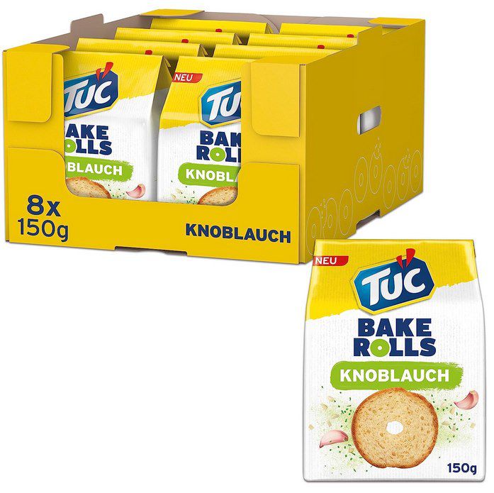 8x TUC Bake Rolls Knoblauch & Tomate Olive ab 10€ (statt 16€)