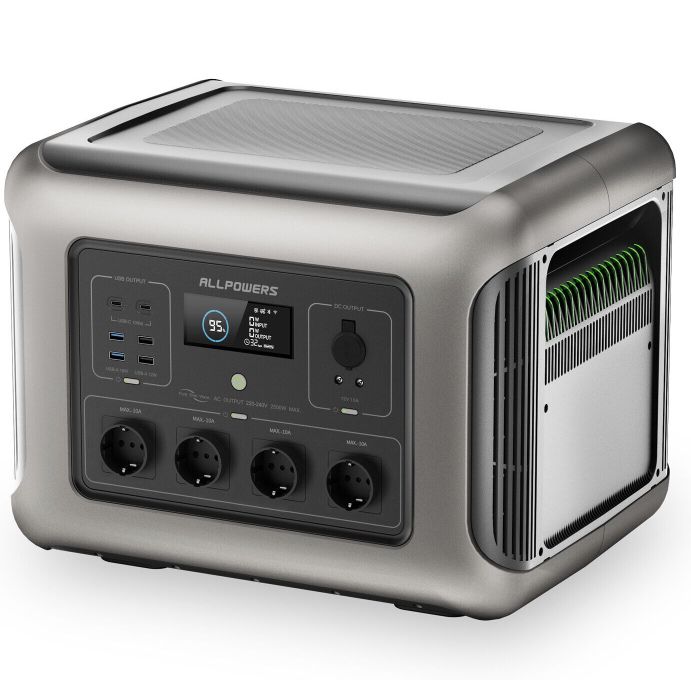 🔋 ALLPOWERS R2500 LiFePO4 Powerstation mit 2.016Wh / 2.500W für 753,39€ (statt 900€)
