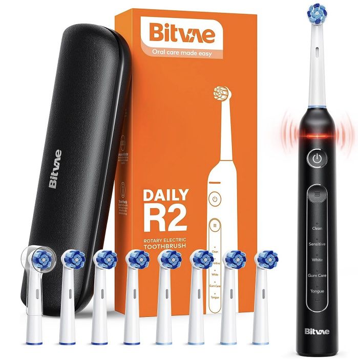 Bitvae R2 elektr Zahnbürste mit 8 Bürstenköpfen für 26,99€ (statt 40€)