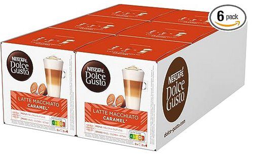 96 Kapseln NESCAFÉ Dolce Gusto Latte Macchiato Caramel für 19,79€ (statt 30€)