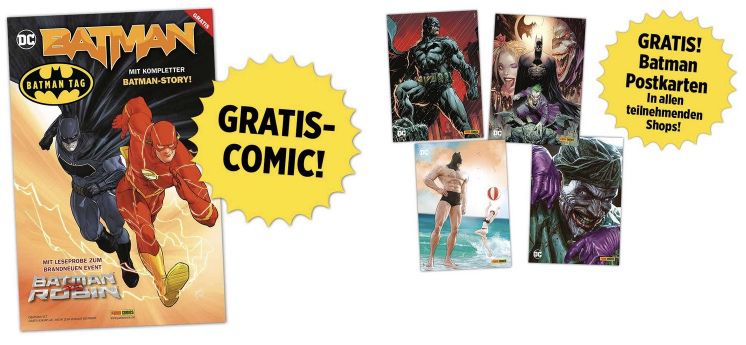 Gratis: Bundesweit am 16.9. Batman Comic &  Artikel abholen