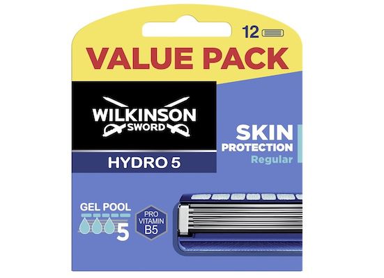 12 Wilkinson Rasierklingen Sword Hydro 5 Skin Protection für 13,79€ (statt 22€)