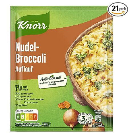 21x Knorr Fix Würzmischung Nudel Broccoli Auflauf für 8,23€ (statt 21€)