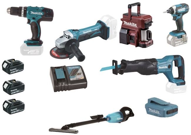 Makita Akku Werkzeugset inkl. Kaffeemaschine für 394,95€ (statt 661€)