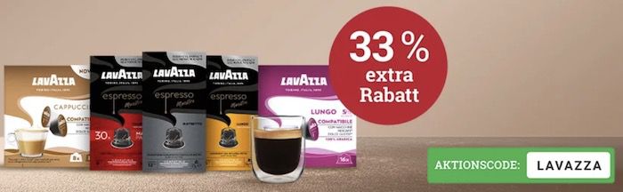 33% Rabatt auf Lavazza Kapseln   z.B. 300x Espresso Classico 56,88€ (statt 75€)