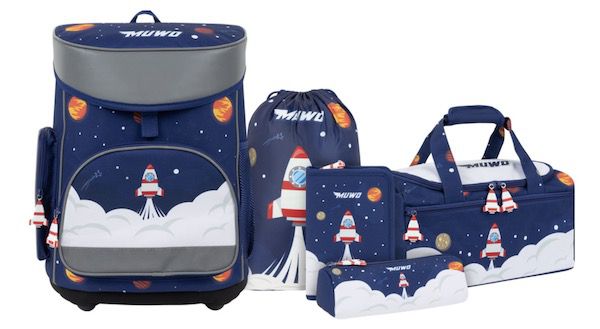 MUWO Kinder Schulranzen Set 5 tlg. für 50,78€