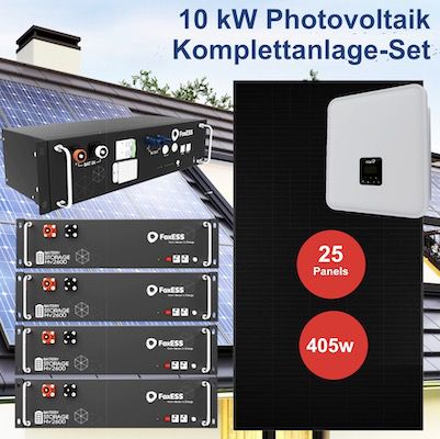 10 kW Photovoltaik Komplettanlage Set mit Speicher für 8.990€ (statt 9.594)