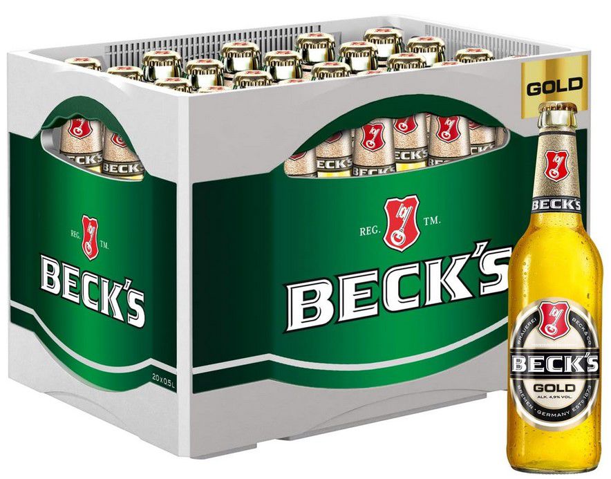 Becks Gold Flaschenbier 20er Kasten ab 14,79€ (statt 21€) + Pfand