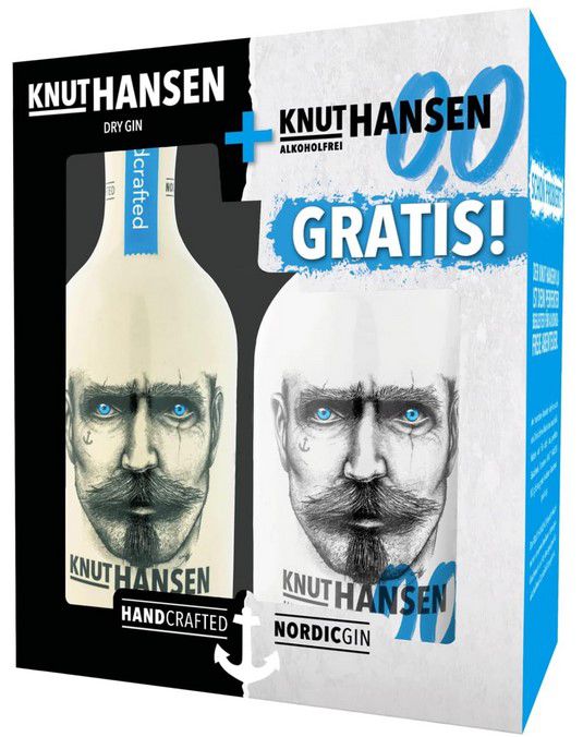 Knut Hansen handcrafted 0,5L Dry Gin + 0,5 Flasche 0,0% für 23,69€ (statt 41€)