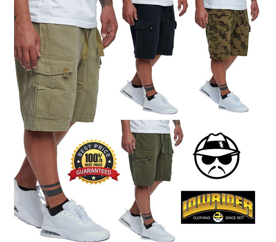 Lowrider Herren Cargo Shorts mit Kordelzug für 19,99€ (statt neu 35€)