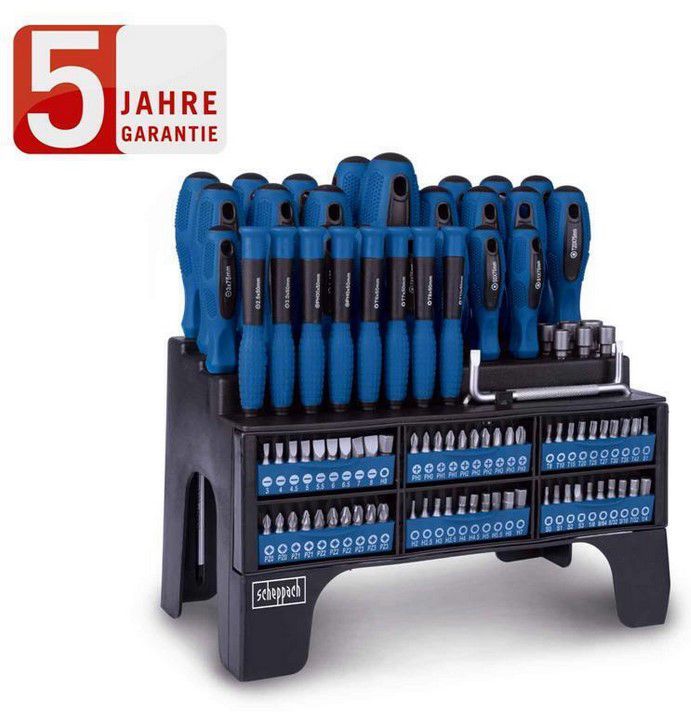 Scheppach Schraubendreher Set 100 tlg. inkl. Bits für 19,99€ (statt 27€)
