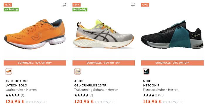 SportScheck: 20% Rabatt auf reduzierte Schuhe