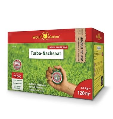 🌱 WOLF Garten Turbo-Nachsaat für 120 m² für 20,99€ (statt 30€)
