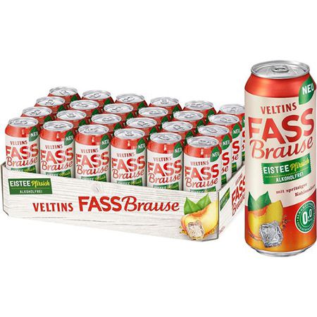 24x Veltins Fassbrause 🍑 Eistee-Pfirsich, 0,5L ab 13,70€ (statt 23€)
